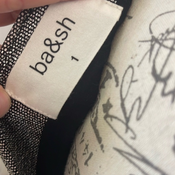 NWT Ba&Sh | Woman’s Elegant Floral Metallic Grey Maxi Dress Size 1 Small - Picture 16 of 16